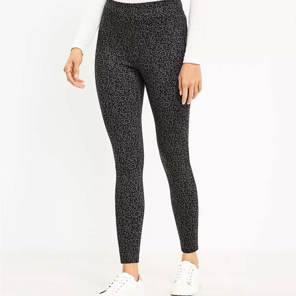 leopard print faux leather leggings